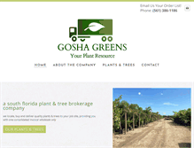 Tablet Screenshot of goshagreens.com